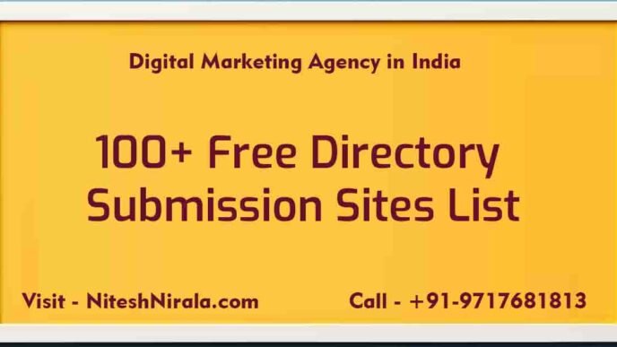 100+ Free Directory Submission Sites List