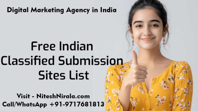 Free Indian Classified Submission Sites List by Nitesh Nirala niteshnirala.com