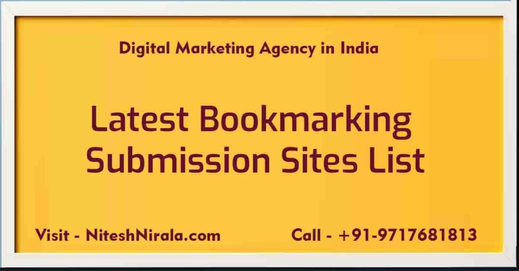 Latest Bookmarking Submission Sites List