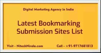 Latest Bookmarking Submission Sites List by Nitesh Nirala niteshnirala.com