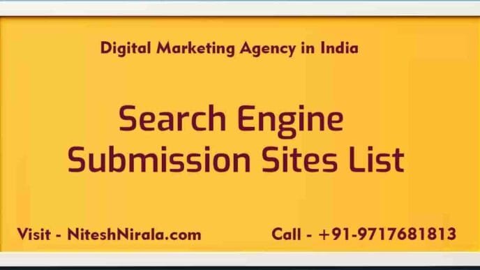 Search Engine Submission Sites List by Nitesh Nirala niteshnirala.com